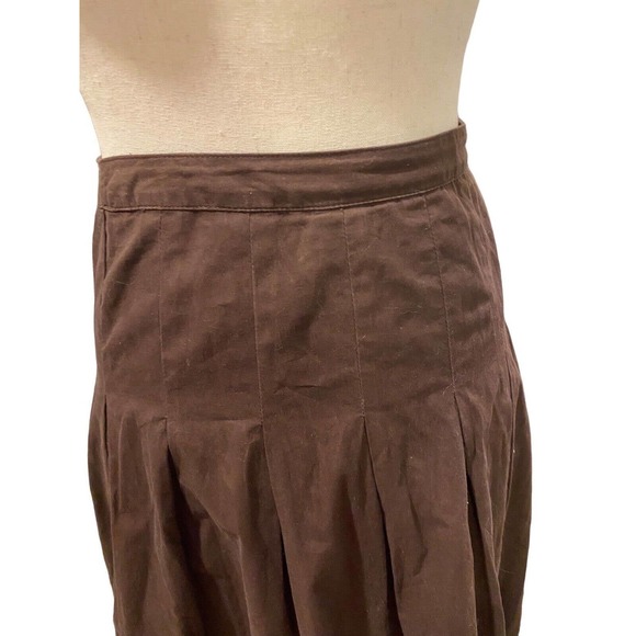 Brown Skirt Crochet Hem Midi Vintage 90s 6 Medium Cottage Core - Picture 4 of 5